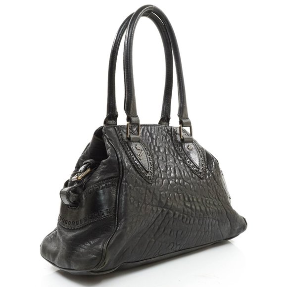 Auth Fendi Hand Bag Leather Black #25155F84 - Picture 4 of 13